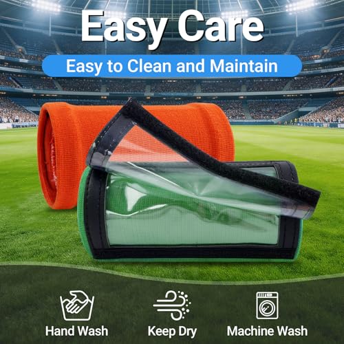 Multicolor Football Play Wristband, Softball Wristbands for Signs, Football Quarterback Play Wristbands for Youth and Adult with 3 Compartments