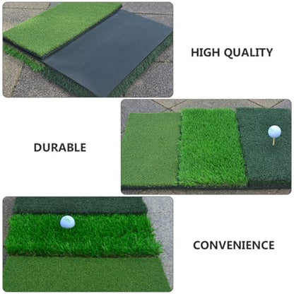 Ciieeo Portable Golf Practice Mat Foldable Long Short Grass Swing Hitting Mat Training Aid for Indoor Outdoor Use Beginner Golfers
