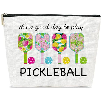 Pickleball Makeup Bag, Pickleball Gifts for Women, It's a Good Day to Play Pickleball Cosmetic Bag - color: multicolor03
