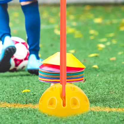 Baluue Soccer Training Poles Pack Plastic Abs Stability Safety for Agility Training