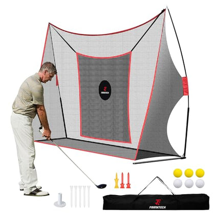 Golf Practice Net - Heavy Duty Driving Range Net with High Impact Chipping Target, Include Carry Bag and Golf Balls for Indoor Outdoor - style: 10' x 7' Net