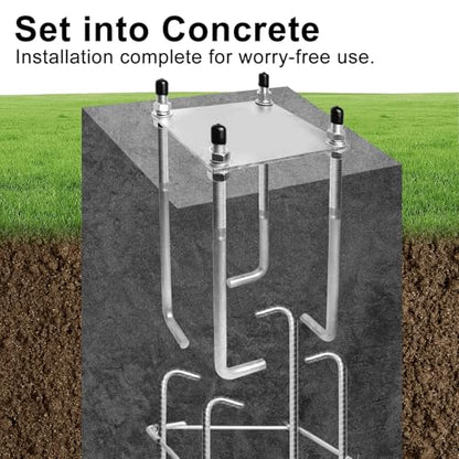 Basketball Hoop Anchor Kit, JUKFITA Ground Anchor for Hoop Reinforcement & Easy Installation