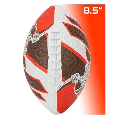 Franklin Sports NFL Team Footballs - Rubber Youth Mini Balls for All Teams - Kids 8.5" Football + Air Pump Sets - Official NFL Licensed - style: Cleveland Browns