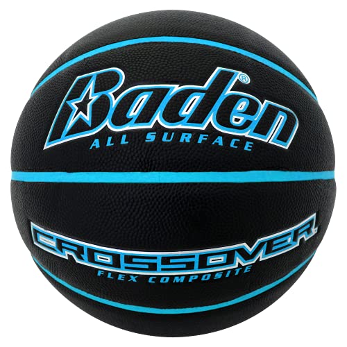 Baden Crossover Composite Indoor/Outdoor Basketball - color: Black ,Blue, size: 29.5 inch