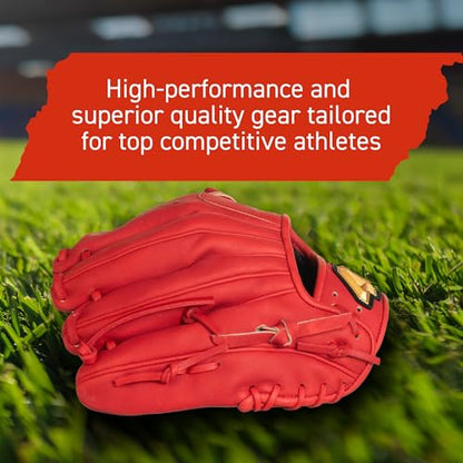 44 PRO BB Stock Rise Baseball Glove for Youth & Little Leagues, Age 8-12, Infield & Outfield, 11.5", H-Web, Easy Break-in, Narrow Fit & Lightweight Design - color: Red, size: Right Hand Throw