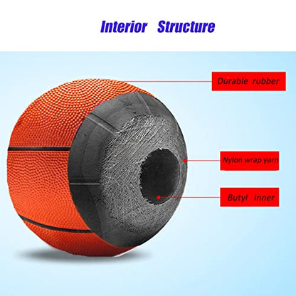 Rubber Basketball Size 3,5 Youth Practice Training Outdoor and Indoor Ball for School Students Boys Girls Sports Game Play Not Official Competition Just for Fun - style: Size 3