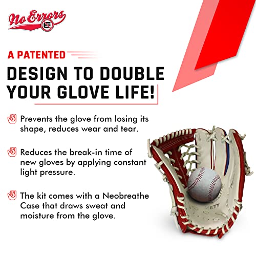 No Errors WebGem Fielder’s Glove Care System – Formation & Break-in Tool for Baseball Mitts, Holds Shape, Essential Gear, Gift for Players - style: Flare