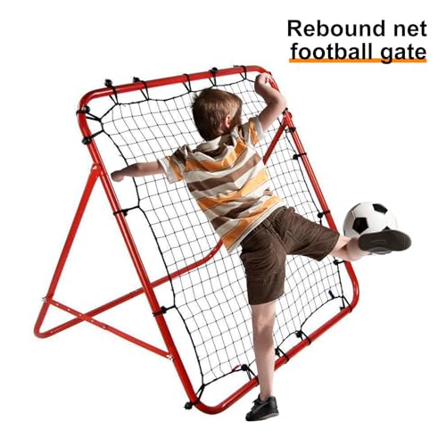 Soccer/Baseball/Volleyball Rebounder Net, 3.3×3.3ft Bounce Back Net Kickback Trainer, Rebound Net Adjustable Practice Target Pitchback Net for Backyard Training Equipment Gift for Kids & Adults