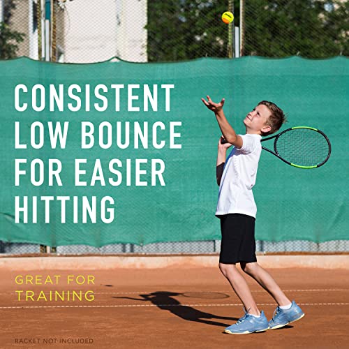 Franklin Sports Starter Tennis Balls - Pressureless, Low Bounce for Beginners - Great for Training + Practice - 3 Pack - All Court Surface