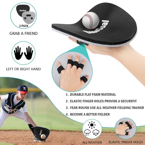 BaseGoal Softhands Foam Fielding Trainer Quik Hands Batting Baseball Infield Practice Two-Hands