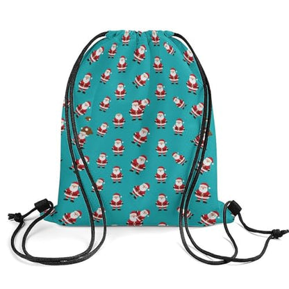 Swimming Drawstring Sack Waterproof Gym Backpack for Beach Sports Yoga Gear, Lightweight Unisex, Christmas New Year Santa Claus Bags - color: Picture (343)