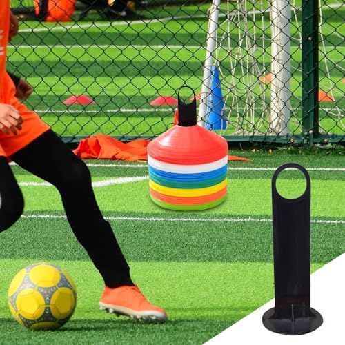 Soccer Disc Rack, Portable Cone Carrier, 35cm Training Marker Holder for Drills, ABS Lightweight Storage Rod, Field Sports Gear with Quick Stack, Agility Practice Rack for Coaching Use
