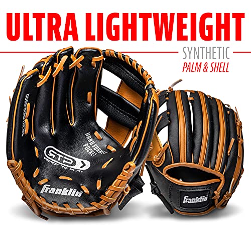Franklin Sports Kids Baseball Gloves - RTP Youth Teeball Glove + Ball Set - Boys + Girls Teeball Mitt - 9.5"