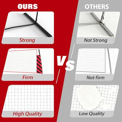 Portable 12FT Volleyball Net, Height Adjustable Training System for Backyard, Beach, Indoors, Upgraded Durable Net, Poles, Easy Setup, Ideal for Practice, Fun Games