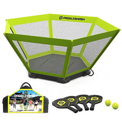 PaddleSmash - Pickleball Yard Game As Seen on Shark Tank - Beach, Backyard, Tailgate & Lawn, Outdoor Activities for Adults and Family - Easy Assembly