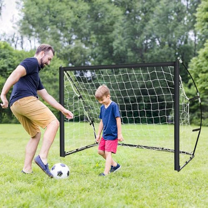 Portable Soccer Goal for Backyard, Kids Youth Adults Soccer Goal Set with Net + Ground Stakes, Soccer Target and Agility Speed Training Equipment - style: 6 x 4 Feet