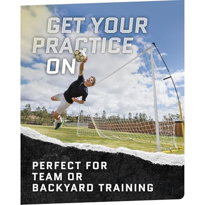 SKLZ Quickster Soccer Goal - Portable Goal for Backyard & Field - Durable Tension-Tite Frame & Heavy Gauge 2-Ply Net - Adjustable Click-Lock Poles, Metal Stakes - Carrying Case with Handle - style: 8 x 5 Feet