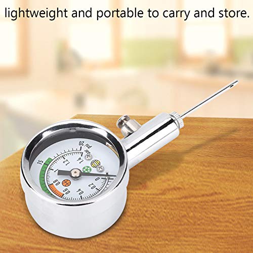 RiToEasysports Ball Pressure Gauge, Portable Pump Pressure Gauge for for Netball Football Soccer Basketball Volleyball Ball Pressure Gauge Ball Pressure Gauge