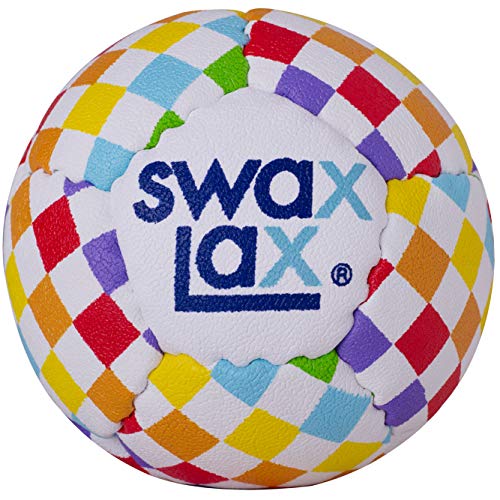 SWAX LAX Lacrosse Training Ball - Indoor Outdoor Practice Less Bounce & Rebounds - color: Rainbow