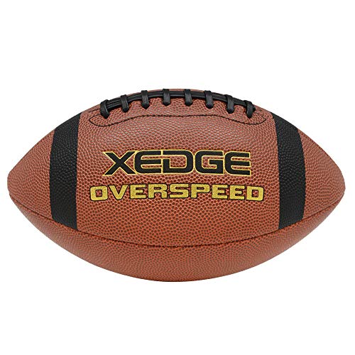 XEDGE Composite Leather Indoor/Outdoor Footballs for Training and Recreational Play Size 6,7,9