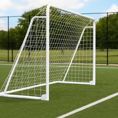 MOPHOTO Soccer Goal, 6X4/8x6/10x6.5/12x6/16x7/18.5x6.5/21x7/24x8ft Soccer Goals for Backyard, Full Size Soccer Goal for Teens & Adults Training - size: 12x6FT, style: Alloy Steel-Foldable