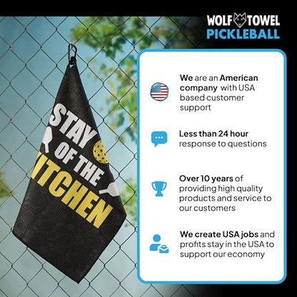Pickleball Towel | Pickleball Gifts | Stay Out Of The Kitchen | Sport Towel | Retirement Gift - color: Stay Out of the Kitchen