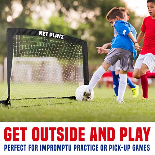 Soccer Goals - Pop-up Goals Portable Football Net 4'x3' ft, Kids Youth & Teens Backyard Games, Practice & Training