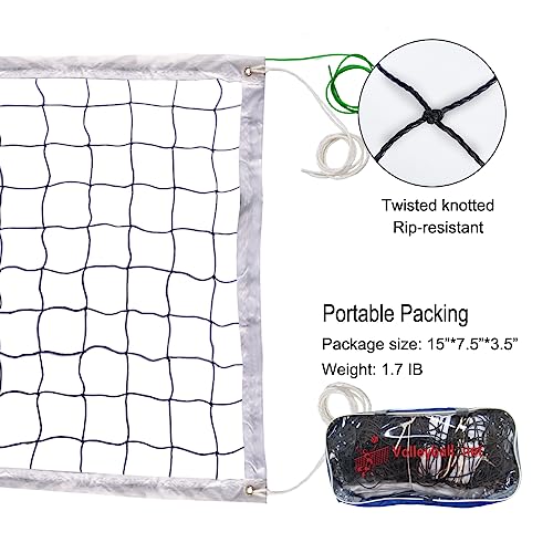 Professional Sports Volleyball Net (32 FT x 3 FT) for Indoor and Outdoor (Net Only)