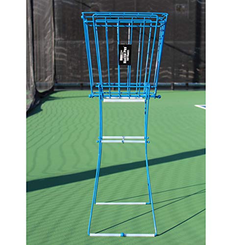 Oncourt Offcourt MasterPro 72-Ball Hopper - Tennis Ball Basket and Pick-Up | Holds 72 Balls | Easy Ball Pick-Up | No Tool Assembly | Adjustable Height | All Types of Tennis Balls | Easy-Grip Knobs