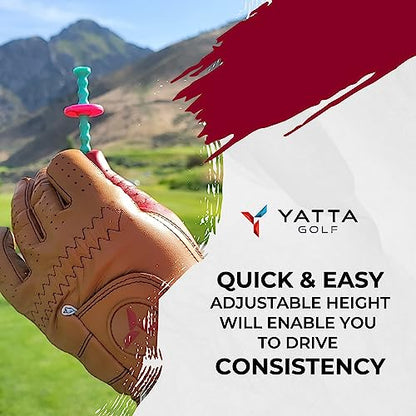 YATTA GOLF Telos Premium Golf Tees, Adjustable Golf Tees, Tee Off with Greater Consistency and Shoot Better Scores
