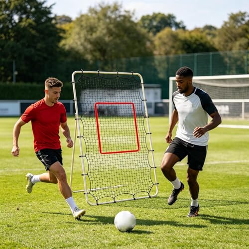 Volleyball Rebounder Net – Polyester 7x4ft | Volleyball Rebound Net Replacement with 28 Elastic Loops | 1.5-Inch Mesh Target Webbing for Baseball Soccer Tennis Training and Daily Outdoor Use