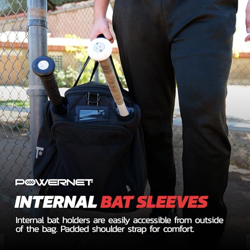 PowerNet Pro Duffle Bag, Softball Baseball Bag, Baseball Gear Bag, Baseball Bat Bag with Internal Bat Sleeves, Baseball Bags with Padded Strap & Pockets - style: Pro Duffle Bag