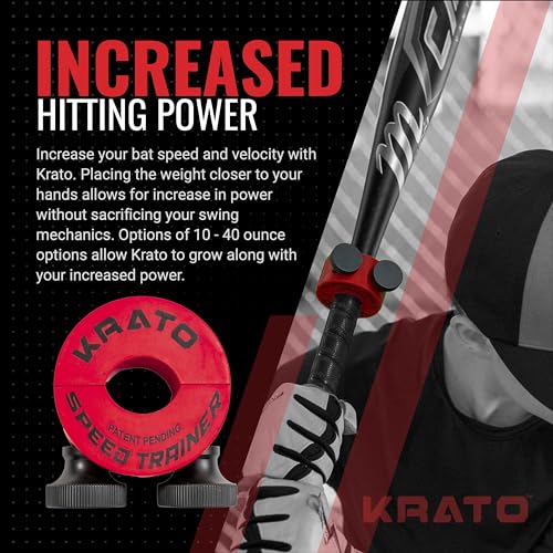 Krato Bat Weight - Baseball and Softball Bat Training Weight for Youth, High School, College - size: 40 Oz