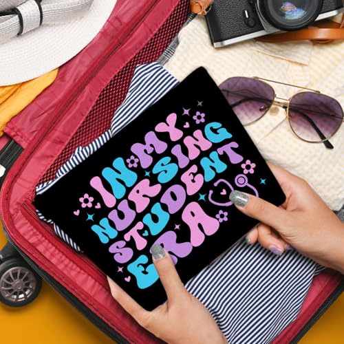 Nurse Makeup Bag, In My Nursing Student Era Cosmetic Pouch for Purse, Nursing Gifts for Women Practitioner, Nurse Essentials Zipper Pouch - color: multicolor0206