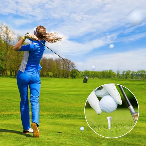 Mudder 600 Pcs Golf Tees USA American Flag Golf Tees Bulk Long Bamboo Red White and Blue Patriotic Tee for Men Women - size: 3-1/4", style: Novel