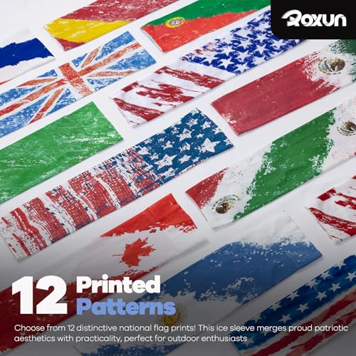 ROXUN Arm Sleeves, Cooling UV Sun Protection Sports Compression for Men/Women - color: 2 Pairs America Flag-1