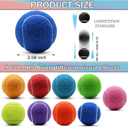 SHYUJAJIE Tennis Balls, 20 Pack Training Tennis Balls,High Elasticity Practice Tennis for Beginner, Exercise Playing Balls for Pet Dog - color: Dark Blue