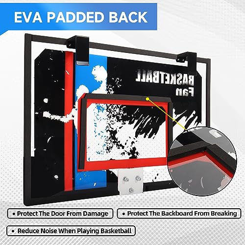 GSE Games & Sports Expert Over-The-Door Basketball Hoop with Basketball & Pump, Wall-Mounted Basketball Hoop Set with Complete Accessories for Home & Office (Several Style Choice)
