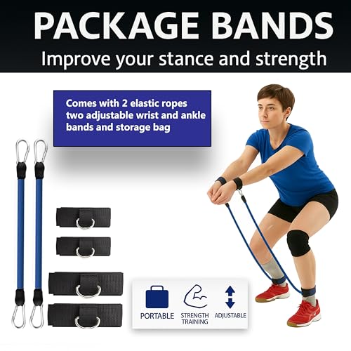 Volleyball Setter Trainer Net – Adjustable Height & Angle Training Equipment with Resistance Bands | Pro Blue Edition for Coaches, Teams & Setters