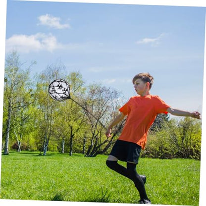 GALPADA Football Juggling Trainer Net Adjustable Soccer Training Equipment for Youth Black Football Kick Throw Practice Aid Easy Storage Portability