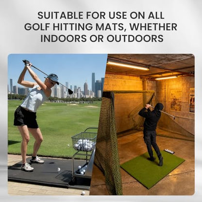 Golf Rubber Tee Value 5 Pack, Adjustable Height from 2.1" to 2.9" Unbreakable Durable for Practice Mat, Driving Range Tees Holder for Indoor Outdoor Backyard