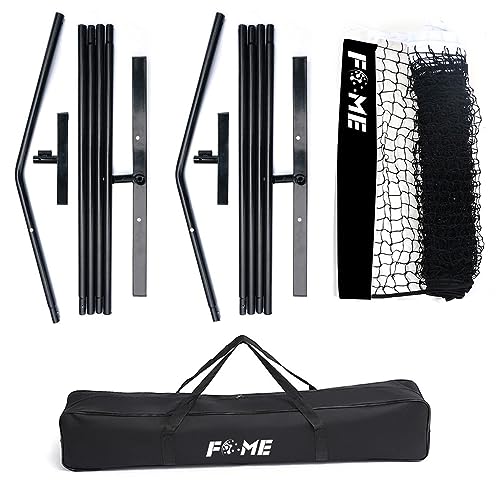 Portable Pickleball Net System, FOME 22 FT Pickleball Net Portable Outdoor Regulation Size Pickleball Nets and Accessories with Carry Bag Steady Steel Frame Strong PE Pickle Ball Net