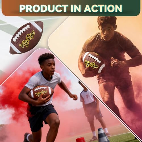 Pro Training Football | Confident Control PU Leather Ball for Matches & Practice |Junior, Youth & Adult Sizes - size: professional