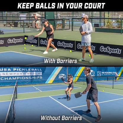 GoSports Pickleball Ball Barrier 3 Pack - Choose Brandable or Pre-Branded - Court Dividers for Pickleball Courts - style: GoSports