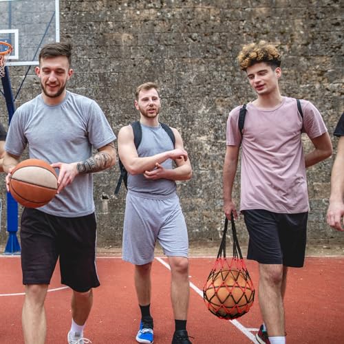 5 Pack Basketball Net Bag Mesh Bag Soccer Football Volleyball Ball Storage Nylon Single Ball Keeper Ball Carrier