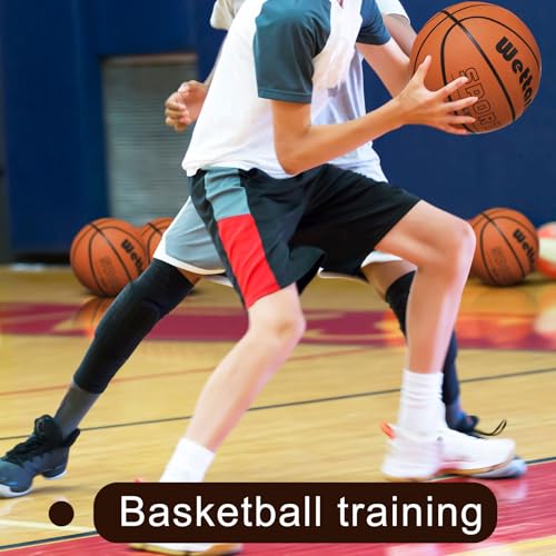 Wettarn Rubber Training Basketball with Pump Street Ball Made for Teens Adults Indoor and Outdoor Game Gym Training Competition Basketball Games - size: Size 7