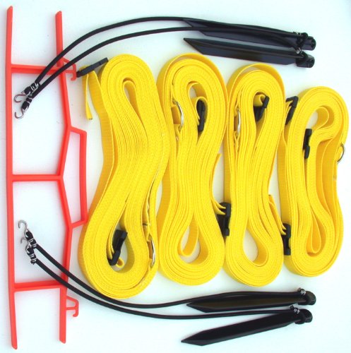 Home Court 1-inch Adjustable 8-Meter (26.3' x 52.6')" Short Court Sand Setup Line for Traditional Volleyball Courts and Full Court for Beach Volleyball - M817AS (Blue) - color: Yellow