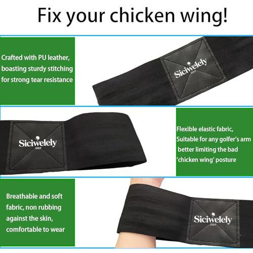 2026 Golf Wrist Trainer Pro,Golf Wrist Brace with Internal Rigid Splint for Left/Right Handed, Golf Wrist Training Aid to Correct Wrist Angle and Reduce Chicken Wing for Golf Beginners