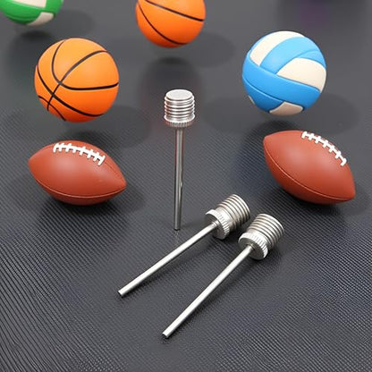 10Pcs Silver Inflating Air Pump Needles Stainless Steel Air Pump Inflator Needles for Basketball Football Volleyball Water Polo Rugby Exercise Sports Ball Balloon Inflation Devices and Accessories