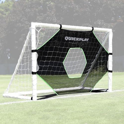 QuickPlay Target Net Lite Soccer Target Net - 5-Zone Shooting Trainer for Backyard & Club Practice - Easy Setup Soccer Training Equipment for Kids to Adults - Durable Mesh for Home Soccer Training - style: 8 x 5'